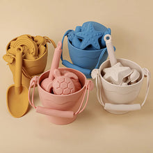 Load image into Gallery viewer, 8pcs Beach Toys children's beach toys, silicone bucket, parent-child interaction, sand digging, shovel, and water playing toys