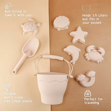 Load image into Gallery viewer, 8pcs Beach Toys children's beach toys, silicone bucket, parent-child interaction, sand digging, shovel, and water playing toys