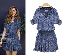 Load image into Gallery viewer, Short Casual Women Summer Dress Boho Style Floral