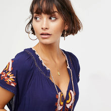 Load image into Gallery viewer, Red Embroidered Maxi Dress