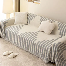 Load image into Gallery viewer, Thicken Chenille Blanket Classic Black Stripe Sofa Blanket Summer Couch Non Slip Blanket Office Nap Shawl Cushion Sofa Covers 담요