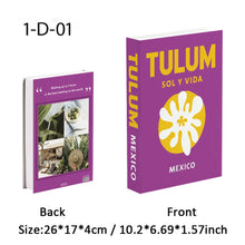 Load image into Gallery viewer, Palm Capri Ibiza Miami Tulum Fake Book Storage Box Travel Series Colorful Decorative Coffee Table Books Shooting Prop Home Decor