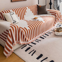 Load image into Gallery viewer, Thicken Chenille Blanket Classic Black Stripe Sofa Blanket Summer Couch Non Slip Blanket Office Nap Shawl Cushion Sofa Covers 담요