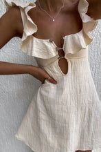 Load image into Gallery viewer, Retro Mini Beach Dress Fashion Sexy Ruffled Strap Dress Short Dress Vestidos