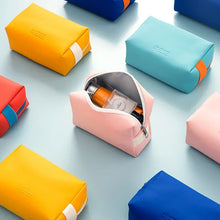 Load image into Gallery viewer, Women Waterproof Cosmetic Bag PU Cute Candy Colors Travel Makeup Bags Woman Portable Make Up Toiletry Storage Bag Organizer Box