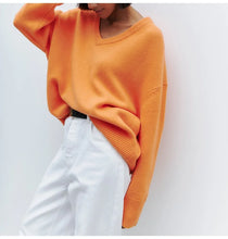 Load image into Gallery viewer, V Neck Oversized Sweaters