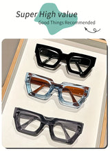 Load image into Gallery viewer, Y2K Oversized Clear Lens Glasses with Leopard Print Frame, Blue Light Blocking, Fashionable Accessory for Casual Attire