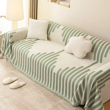 Load image into Gallery viewer, Thicken Chenille Blanket Classic Black Stripe Sofa Blanket Summer Couch Non Slip Blanket Office Nap Shawl Cushion Sofa Covers 담요