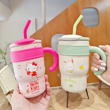 Load image into Gallery viewer, 700/1200ml Sanrio Hello Kitty My Melody Pochacco Cinnamoroll Hangyodon Water Bottle