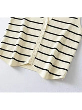 Load image into Gallery viewer, Vest Sweater Fashion V Neck Sleeveless Striped Vest Sweater