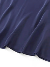 Load image into Gallery viewer, XNWMNZ Women's Fashion 2024 Contrast Satin Midi dress Women Retro Round Neck Sleeveless Versatile Female Midi Dresses