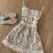 Load image into Gallery viewer, Spring Sleeveless Lace Dress Spaghetti Strap Slim Fit Floral Lace Party Dress Sexy Chic Casual Dress Outfit 2025