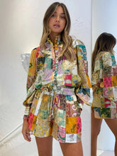 Load image into Gallery viewer, sereno print 2 Pieces Set Elastic High Waist