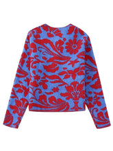 Load image into Gallery viewer, Vintage O Neck Flower Sweater