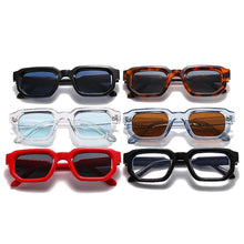 Load image into Gallery viewer, Fashion Square Sunglasses Vintage Blue Tea Punk Men Sun Glasses