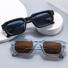 Load image into Gallery viewer, Fashion Square Sunglasses Vintage Blue Tea Punk Men Sun Glasses
