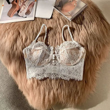 Load image into Gallery viewer, Lace Women Bra Breast Cover Summer Thin Full Cup Underwear Adjustable Push Up Bra Underwire Sexy Bra Lingerie