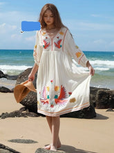 Load image into Gallery viewer, Ethnic Embroidered Bird Dress