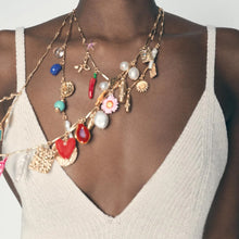 Load image into Gallery viewer, Fashion Multi-Layer Snake Chili Flower Tassel Necklace