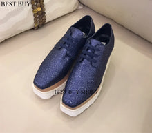 Load image into Gallery viewer, Casual Solid wedge Shoes Loafers Platforms loafers Oxfords 35-41