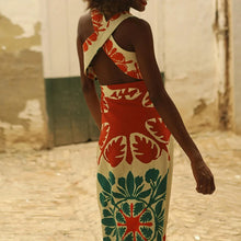 Load image into Gallery viewer, Fashion Pattern Slim A-line Dress Bohemian Dress