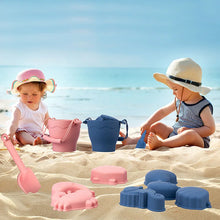 Load image into Gallery viewer, 8pcs Beach Toys children's beach toys, silicone bucket, parent-child interaction, sand digging, shovel, and water playing toys