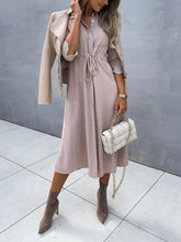 Load image into Gallery viewer, New Classic Fashion Solid Color Dress