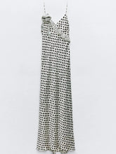 Load image into Gallery viewer, Flower Dots Maxi DressSpaghetti Strap Vacation Dress Summer