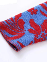 Load image into Gallery viewer, Vintage O Neck Flower Sweater