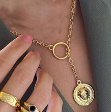 Load image into Gallery viewer, Vintage Round Necklace Tribal Boho Ethnic Coins