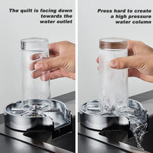 Load image into Gallery viewer, Kitchen Stainless Steel Glass Washer Wine Cup Tea Cup Milk Bottle Cleaning Rinser Automatic Glass Cup Washer High Pressure