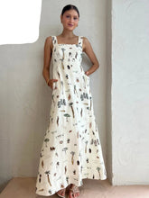 Load image into Gallery viewer, Dress Summer New Graffiti Square Neck Sleeveless Casual Loose Dress