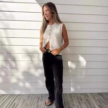 Load image into Gallery viewer, Summer Knitted Cardigan Sleeveless Top