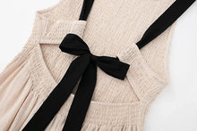 Load image into Gallery viewer, Holiday Slim U-Neck Tight Waist Stitching Ruffles Dress for Women Summer Sexy Backless Hollow Drawstring Shoulder Strap Dress