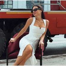 Load image into Gallery viewer, Conjunto de Vestido Largo de Playa para Mujer, Traje de Baño Sexy con Cuello en V, Vestidos con Mangas Largas, Ropa de Verano 2026 para Vacaciones