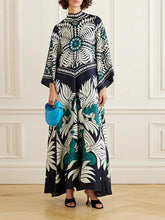 Load image into Gallery viewer, Resort Vintage Print Long Dress Casual V Neck