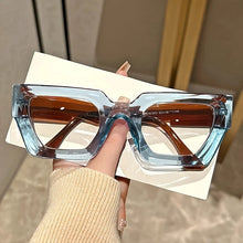 Load image into Gallery viewer, Y2K Oversized Clear Lens Glasses with Leopard Print Frame, Blue Light Blocking, Fashionable Accessory for Casual Attire