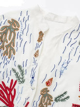 Load image into Gallery viewer, Floral Embroidery Shirt Dress