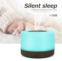 Load image into Gallery viewer, Ultrasonic Essential Oil Diffuser 550ml with 7 colors LED night lights Cool Mist for Aromatherapy Humidifying for home bedroom