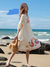 Load image into Gallery viewer, Ethnic Embroidered Bird Dress