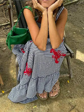 Load image into Gallery viewer, Vintage veraniego resort Embroidery Sleeveless Maxi Dress