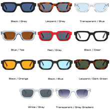 Load image into Gallery viewer, Fashion Square Sunglasses Vintage Blue Tea Punk Men Sun Glasses