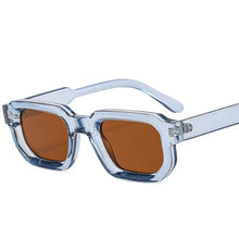 Load image into Gallery viewer, Fashion Square Sunglasses Vintage Blue Tea Punk Men Sun Glasses
