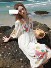 Load image into Gallery viewer, Ethnic Embroidered Bird Dress