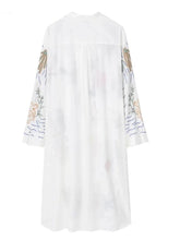 Load image into Gallery viewer, Floral Embroidery Shirt Dress
