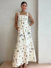 Load image into Gallery viewer, Dress Summer New Graffiti Square Neck Sleeveless Casual Loose Dress