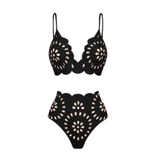 Load image into Gallery viewer, Sexy black & red One Piece Swimsuit With Cover Up Women Bikini 2025 Swimwear Female Swimming Suit Long Skirt Red Biquini Bodysuit Beachwear