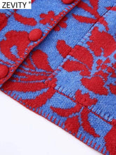 Load image into Gallery viewer, Vintage O Neck Flower Sweater