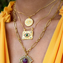 Load image into Gallery viewer, New Bohemian Style Irregular Design Natural Turquoise Bead Necklace for Women Gold Stainless Steel Chain Sand Vintage Jewelry