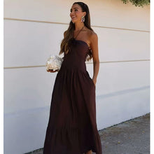Load image into Gallery viewer, Summer Dresse New Chic Tube Top Hanging Neck Street Fashion Party Long Dress